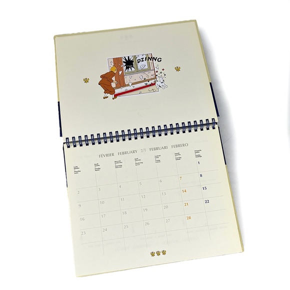 Adventures of Tintin "King Ottokar's Scepter" Spiral Bound Calendar 1998 - Picture 2 of 7